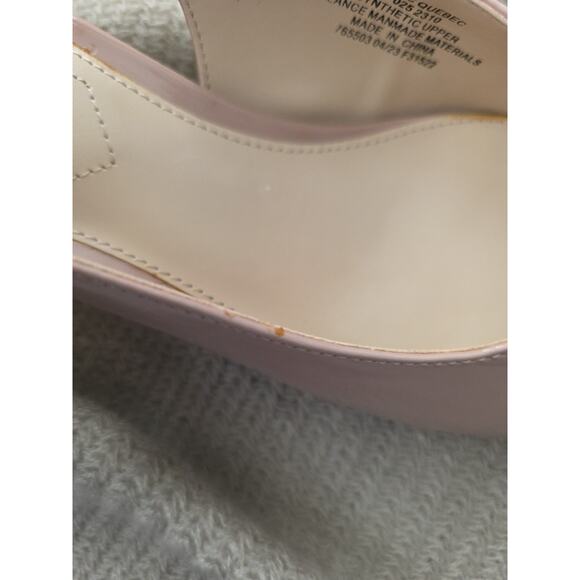 Liz Claiborne Women Quebec Nude "Patent Look" Slingback Shoes 6M Kitten Heel - Picture 5 of 6